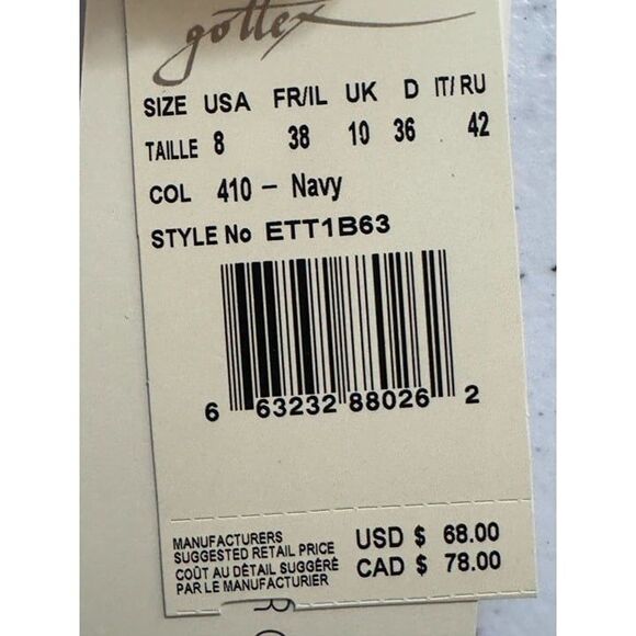 Profile by Gottex NWT Sz 8 Navy Tutti Frutti Bandeau Swim Top - Picture 4 of 10